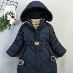 Girls' 3D Kids Puffer Jacket Plain Coat Down Coat Puffer Jacket Long Sleeve Fall Winter Basic Kids 2-8 Years Street Regular Fit