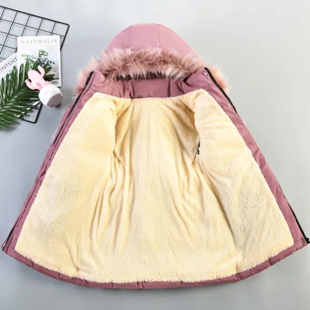 Girls' 3D Kids Puffer Jacket Plain Coat Down Coat Puffer Jacket Long Sleeve Fall Winter Basic Kids 2-8 Years Street Regular Fit