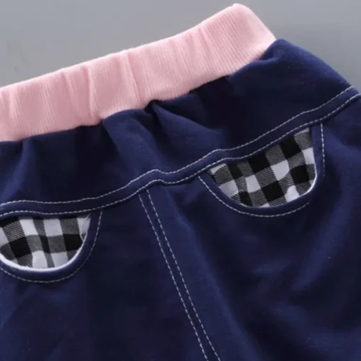 Girls' 3D Plaid Letter Clothing Set Long Sleeve Fall Basic Toddler 1-3 Years School Outdoor Indoor Regular Fit