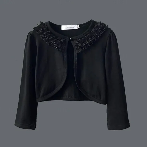 Girls' 3D Plain Coat Long Sleeve Summer Spring Active Cute Kids 2-12 Years Street Daily Regular Fit