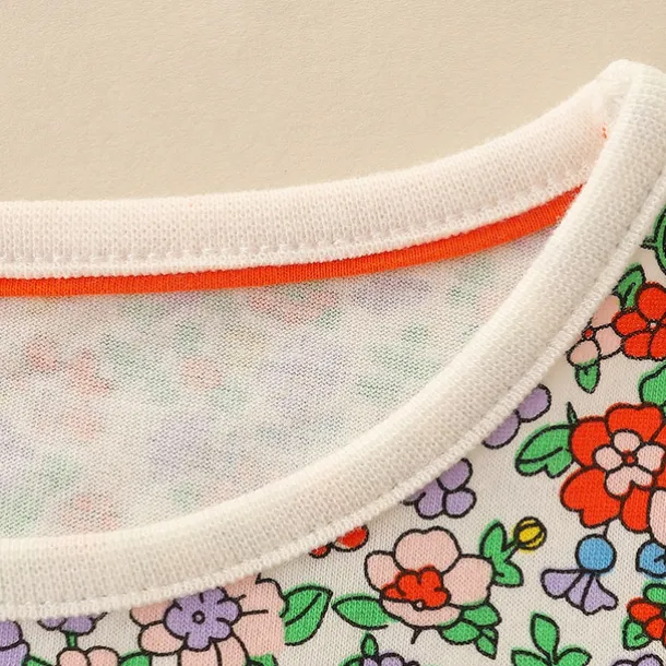 Girls' 3D Pumpkin Flower Dress Long Sleeve Spring Fall Daily Holiday Vacation Princess Beautiful Sweet Little Kids(4-7ys) 4-7 Years Casual Dress Knee-length 100% Cotton Regular Fit