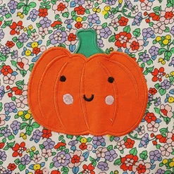 Girls' 3D Pumpkin Flower Dress Long Sleeve Spring Fall Daily Holiday Vacation Princess Beautiful Sweet Little Kids(4-7ys) 4-7 Years Casual Dress Knee-length 100% Cotton Regular Fit