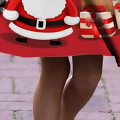 Girls' 3D Santa Claus Elk Christmas Dress Dress Snowflake Dress Long Sleeve 3D Print Fall Winter Vacation Sports & Outdoor Daily Cute Casual Beautiful Kids 3-12 Years Casual Dress A Line Dress Above