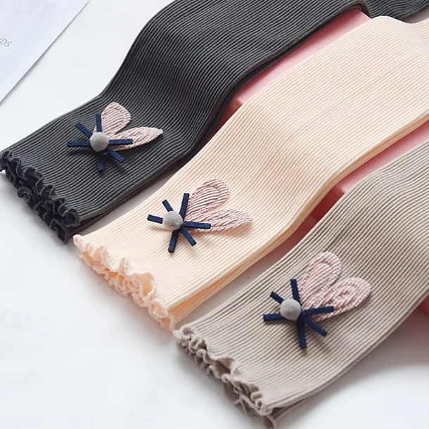 Girls' 3D Solid Color Pants Leggings Fall Winter Active Basic Kids 4 years+ Outdoor Casual Daily Regular Fit