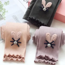 Girls' 3D Solid Color Pants Leggings Fall Winter Active Basic Kids 4 years+ Outdoor Casual Daily Regular Fit