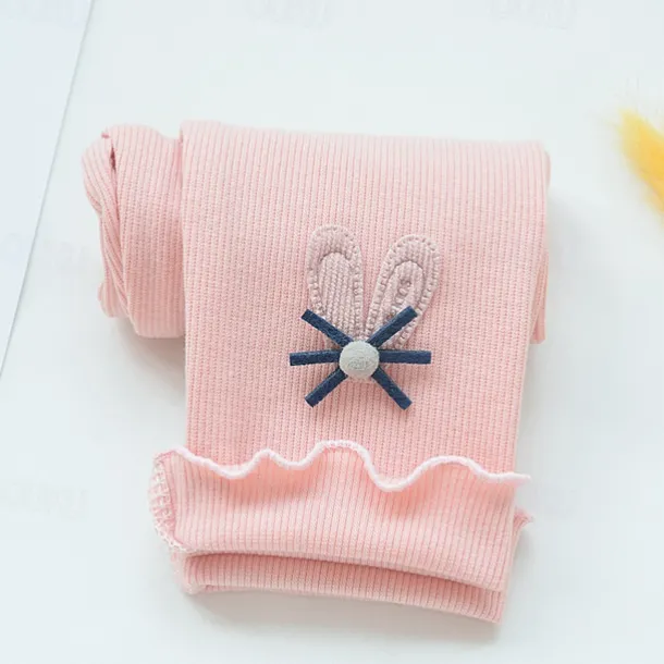 Girls' 3D Solid Color Pants Leggings Fall Winter Active Basic Kids 4 years+ Outdoor Casual Daily Regular Fit