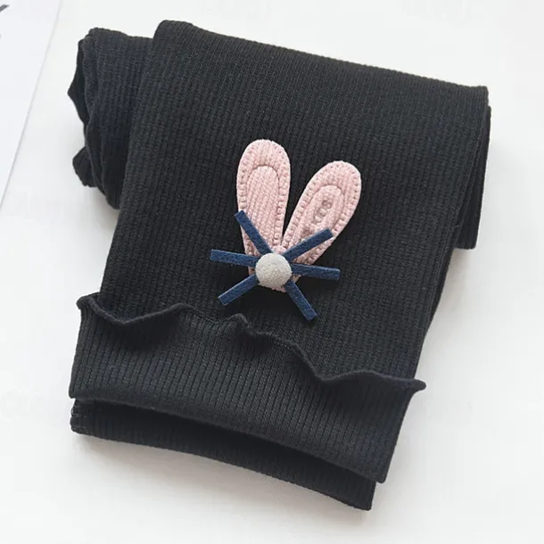 Girls' 3D Solid Color Pants Leggings Fall Winter Active Basic Kids 4 years+ Outdoor Casual Daily Regular Fit