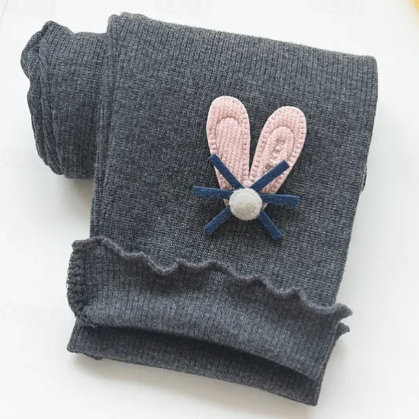 Girls' 3D Solid Color Pants Leggings Fall Winter Active Basic Kids 4 years+ Outdoor Casual Daily Regular Fit