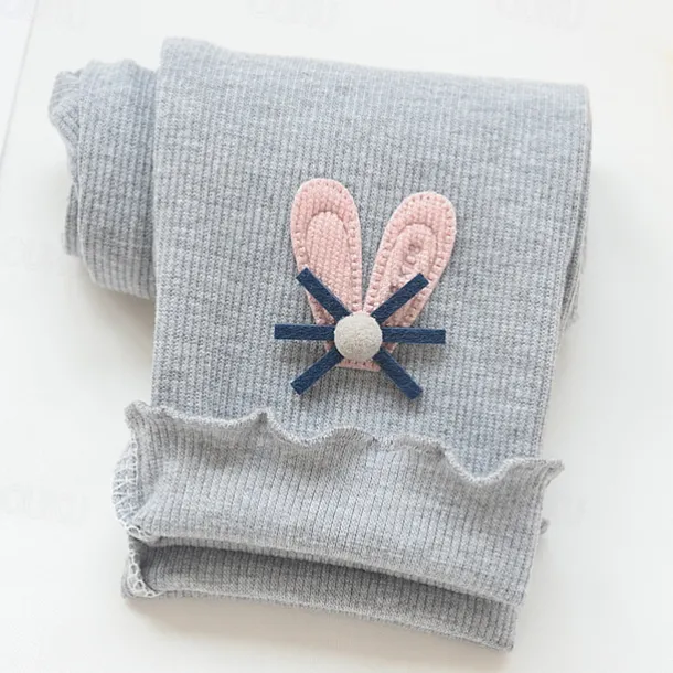 Girls' 3D Solid Color Pants Leggings Fall Winter Active Basic Kids 4 years+ Outdoor Casual Daily Regular Fit