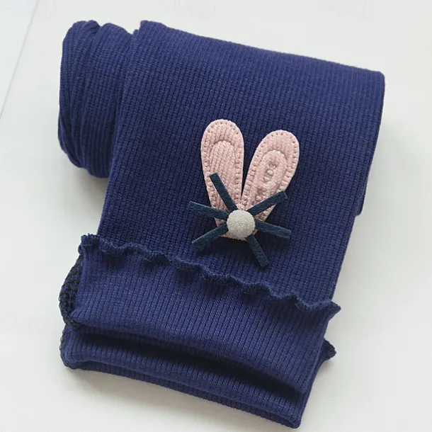 Girls' 3D Solid Color Pants Leggings Fall Winter Active Basic Kids 4 years+ Outdoor Casual Daily Regular Fit