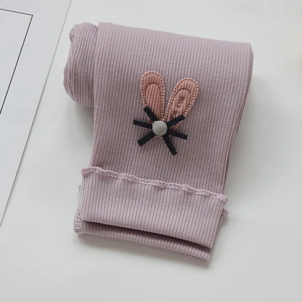 Girls' 3D Solid Color Pants Leggings Fall Winter Active Basic Kids 4 years+ Outdoor Casual Daily Regular Fit