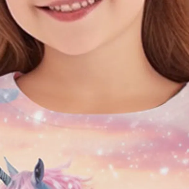Girls' 3D Unicorn Tee Shirts Long Sleeve 3D Print Fall Winter Active Fashion Cute Kids 3-12 Years Crew Neck Outdoor Casual Daily Regular Fit