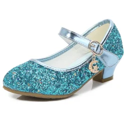 Girls' Heels Glitters Princess Shoes PU Glitter Crystal Sequined Jeweled Toddler(9m-4ys) Little Kids(4-7ys) Big Kids(7years +) Party & Evening Sequin Purple Red Blue Fall Spring