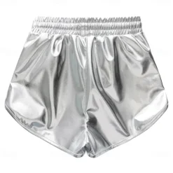 Girls Metallic Shorts Shiny Hot Pants Sparkly Dance Outfits Short Pants