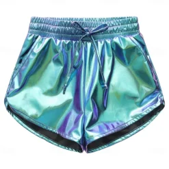 Girls Metallic Shorts Shiny Hot Pants Sparkly Dance Outfits Short Pants