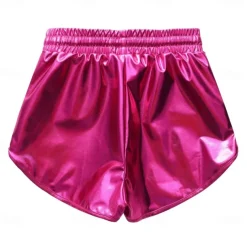 Girls Metallic Shorts Shiny Hot Pants Sparkly Dance Outfits Short Pants