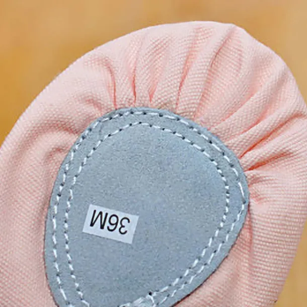 Girls' Split Sole Ballet Shoes – Soft Canvas Dance Slippers with Elastic Straps for Ballet Training & Performanc