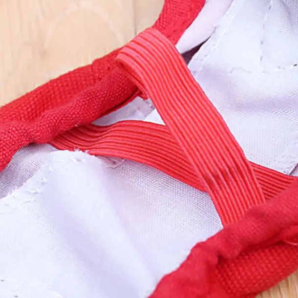 Girls' Split Sole Ballet Shoes – Soft Canvas Dance Slippers with Elastic Straps for Ballet Training & Performanc