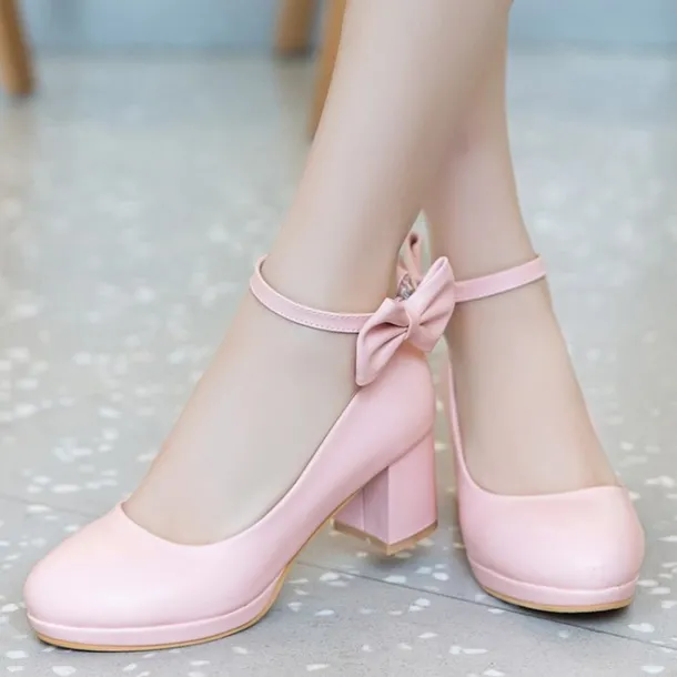 Girls' White Bow Mary Jane Shoes - Perfect for Weddings, Parties, and Special Occasions