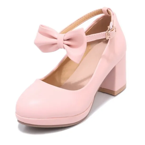 Girls' White Bow Mary Jane Shoes - Perfect for Weddings, Parties, and Special Occasions