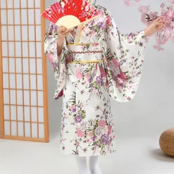Girls' Yukata Robe Kimono Japanese Traditional Masquerade Kid's Kimono Coat Party