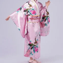 Girls' Yukata Robe Kimono Japanese Traditional Masquerade Kid's Kimono Coat Party