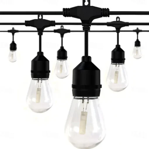 Globe String Lights Outdoor 5M 10Bulb/10M 20Bulb S14 Edison Plastic LED Bulb Patio Lights ETL Listed Waterproof IP65 Plastic Hanging Lights String for Outside Backyard Garden