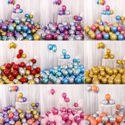 Glossy Metal Pearl Latex Balloons Thick Chrome Metallic Inflatable Air Balloons Party Decoration 100/50/30/10PCS