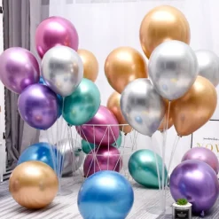 Glossy Metal Pearl Latex Balloons Thick Chrome Metallic Inflatable Air Balloons Party Decoration 100/50/30/10PCS