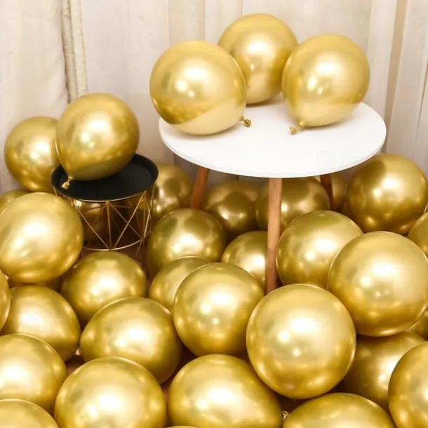 Glossy Metal Pearl Latex Balloons Thick Chrome Metallic Inflatable Air Balloons Party Decoration 100/50/30/10PCS