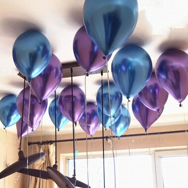 Glossy Metal Pearl Latex Balloons Thick Chrome Metallic Inflatable Air Balloons Party Decoration 100/50/30/10PCS