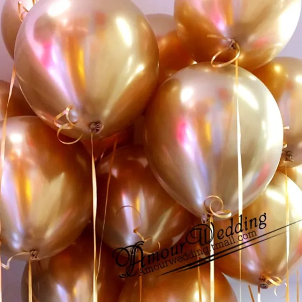 Glossy Metal Pearl Latex Balloons Thick Chrome Metallic Inflatable Air Balloons Party Decoration 100/50/30/10PCS