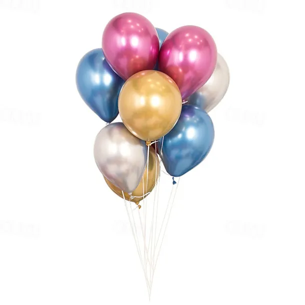 Glossy Metal Pearl Latex Balloons Thick Chrome Metallic Inflatable Air Balloons Party Decoration 100/50/30/10PCS