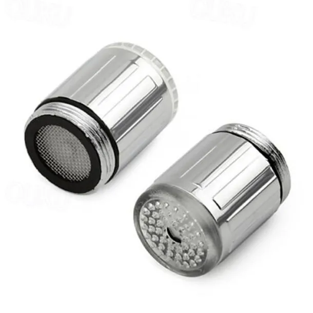 Glow LED Faucet Temperature Sensor Light RGB 3 Color Shower Kitchen Water Tap