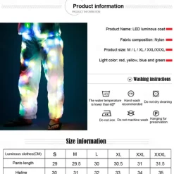 Glowing Jacket Womens Mens Hoodies Coat with LED Luminous for Party Bar DJ Stage Costume Dancing Clothing Washable Plus Size