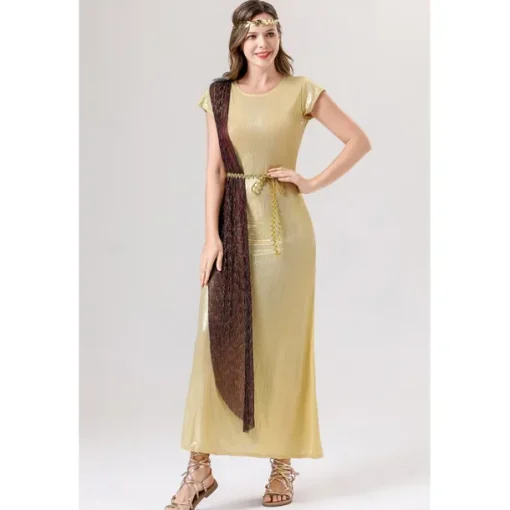 Goddess Carnival Costume Dress Halloween Group Family Costumes Kid's Adults' Women's Girls' Medieval Ancient Greek Rome Performance Party Halloween Carnival Easy Carnival Costume