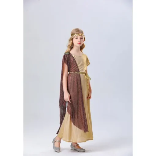 Goddess Carnival Costume Dress Halloween Group Family Costumes Kid's Adults' Women's Girls' Medieval Ancient Greek Rome Performance Party Halloween Carnival Easy Carnival Costume