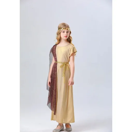 Goddess Carnival Costume Dress Halloween Group Family Costumes Kid's Adults' Women's Girls' Medieval Ancient Greek Rome Performance Party Halloween Carnival Easy Carnival Costume