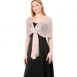 Gold And Silver Silk Shawl With Buckle, Bride And Bridesmaid Group, Dance Party, Wedding Dress, Evening Gown, Shawl For Women