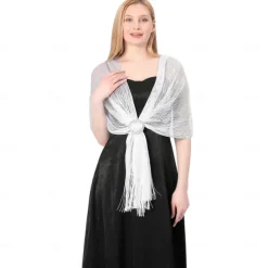 Gold And Silver Silk Shawl With Buckle, Bride And Bridesmaid Group, Dance Party, Wedding Dress, Evening Gown, Shawl For Women