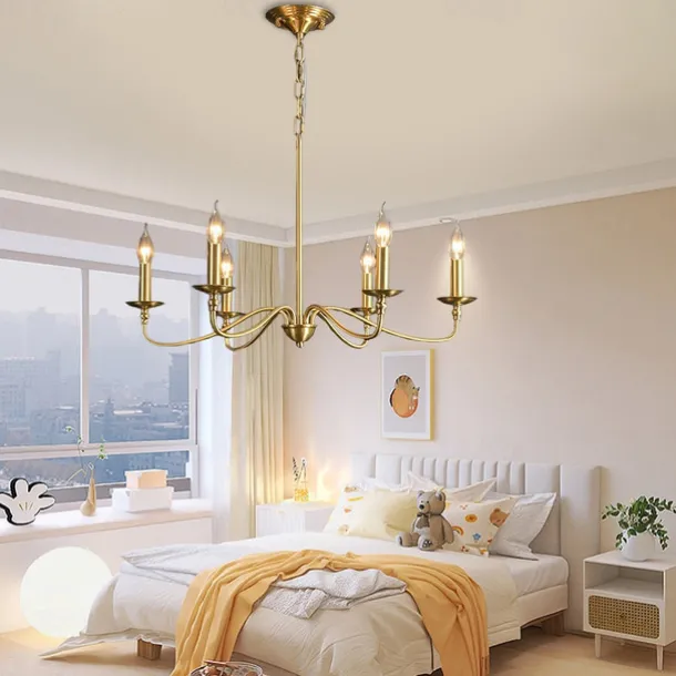 Gold Chandelier 8-Light Modern Chandelier for Dining Room, Bedroom, Foyer, Living Room, Kitchen Island, Entryway, Office, Bar,Farmhouse Decor 110-240V