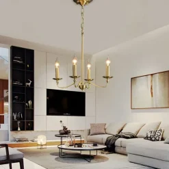 Gold Chandelier 8-Light Modern Chandelier for Dining Room, Bedroom, Foyer, Living Room, Kitchen Island, Entryway, Office, Bar,Farmhouse Decor 110-240V