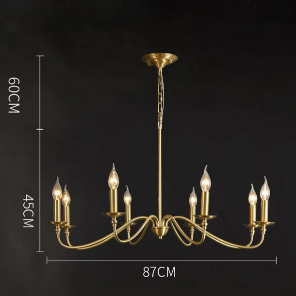 Gold Chandelier 8-Light Modern Chandelier for Dining Room, Bedroom, Foyer, Living Room, Kitchen Island, Entryway, Office, Bar,Farmhouse Decor 110-240V