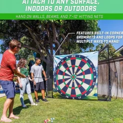 Golf Chipping Game Set Includes 6x6 Ft Sticky Playing Mat, N' Stick Golf Games with Chip N' Stick Golf Balls - Targets with Chipping Mat