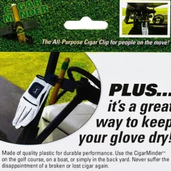 Golf Cigar Clip Double-Layer Cigar Holder Accessory for Golfers, Convenient Cigar Accessory