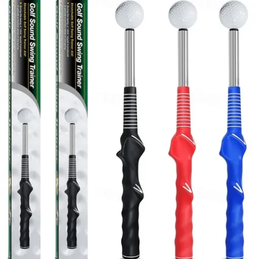 Golf Swing Training Aid - Retractable Sound-Sensing Swing Stick for Correcting Your Golf Swing, Perfect for Indoor and Outdoor Practice, Ideal for Beginners and Professionals Alike