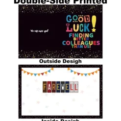 Good Luck Retirement Card Farewell Party Decorations Goodbye Cards Sign in Poster Greeting Card We Will Miss You Party Supplies Leaving Gifts for Colleague Women Men