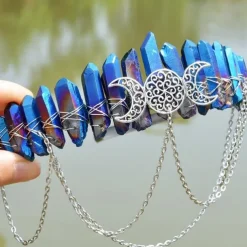 Gorgeous Crystal Crown Headband Tiara Retro Vintage Punk Gothic Rococo Victorian for Weddings Festivals Photoshoots