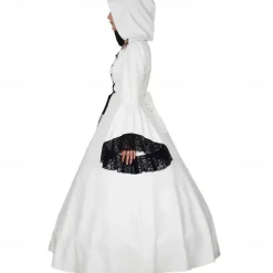 Gothic Medieval Ball Gown Floor Length Dress Prom Dress Juliet Sleeve Witch Witches Plus Size Tassel Fringe Ball Gown Square Neck Fancy Dress Women's All Celtic Royal Walpurgis Night Halloween