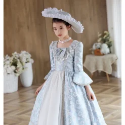 Gothic Rococo Vintage Inspired Dress Masquerade Flower Girl Dress Princess Shakespeare Solid Color Ball Gown Fancy Dress Girls' Halloween Carnival Children's Day Wedding Party Wedding Guest Child's